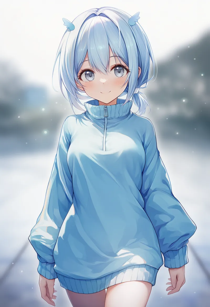 オーバーサイズセーターのAIイラスト|天使界隈プロンプト紹介