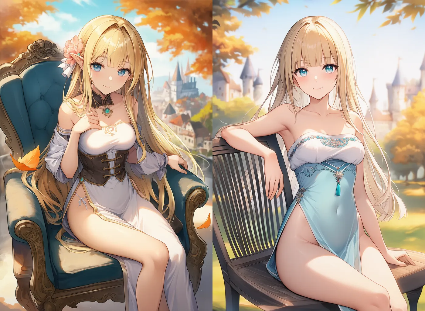 骨盤カーテンのプロンプトを使った服の作り方の紹介用のAIイラスト