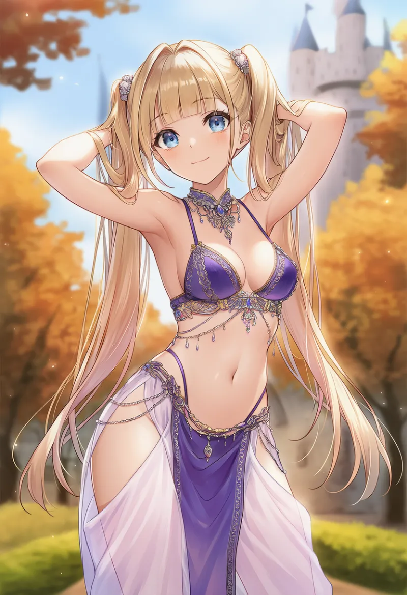 骨盤カーテンを活用したハーレムパンツのプロンプト紹介