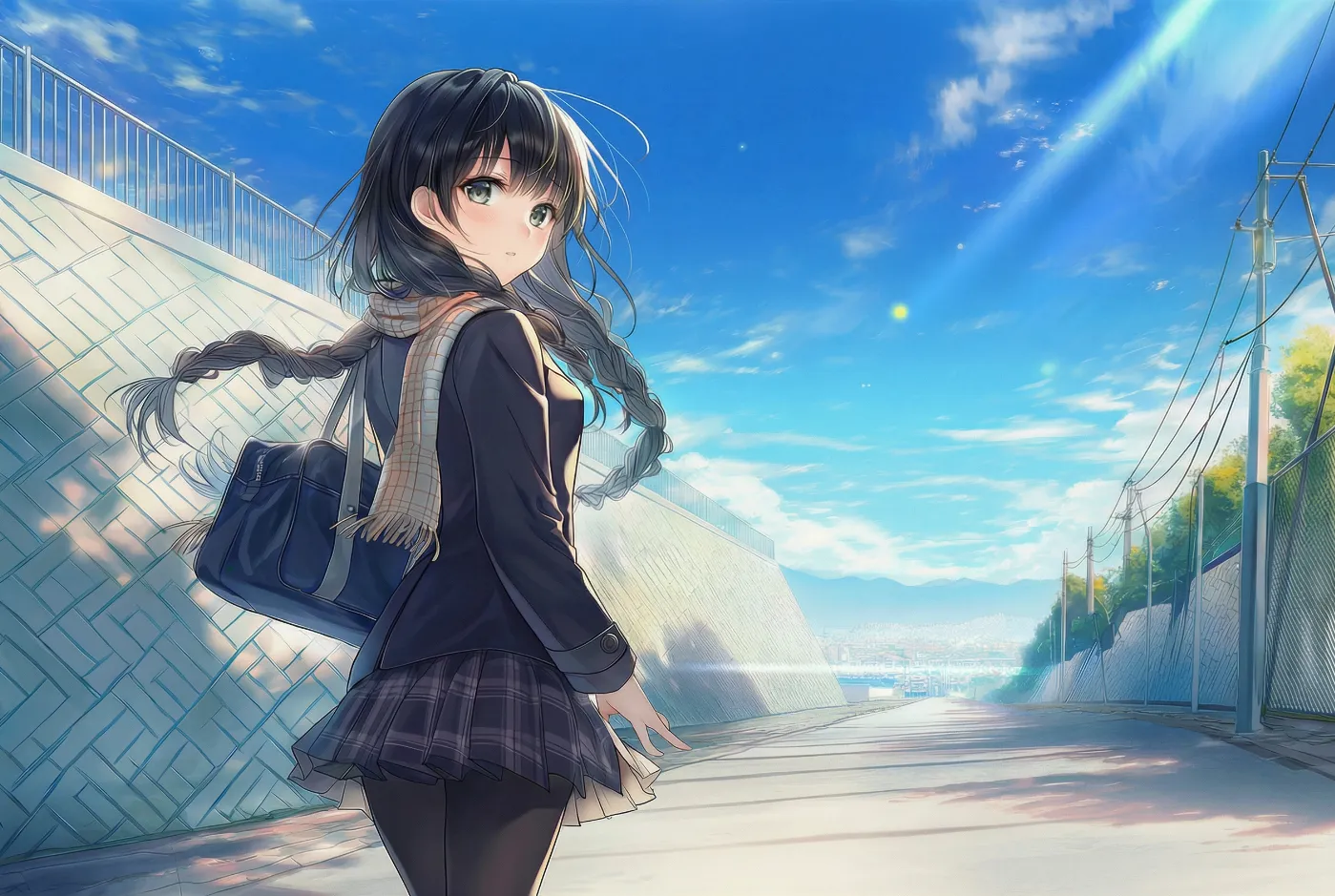 消失点を強調する遠近法プロンプト（vanishing point）の紹介｜AIイラスト作例