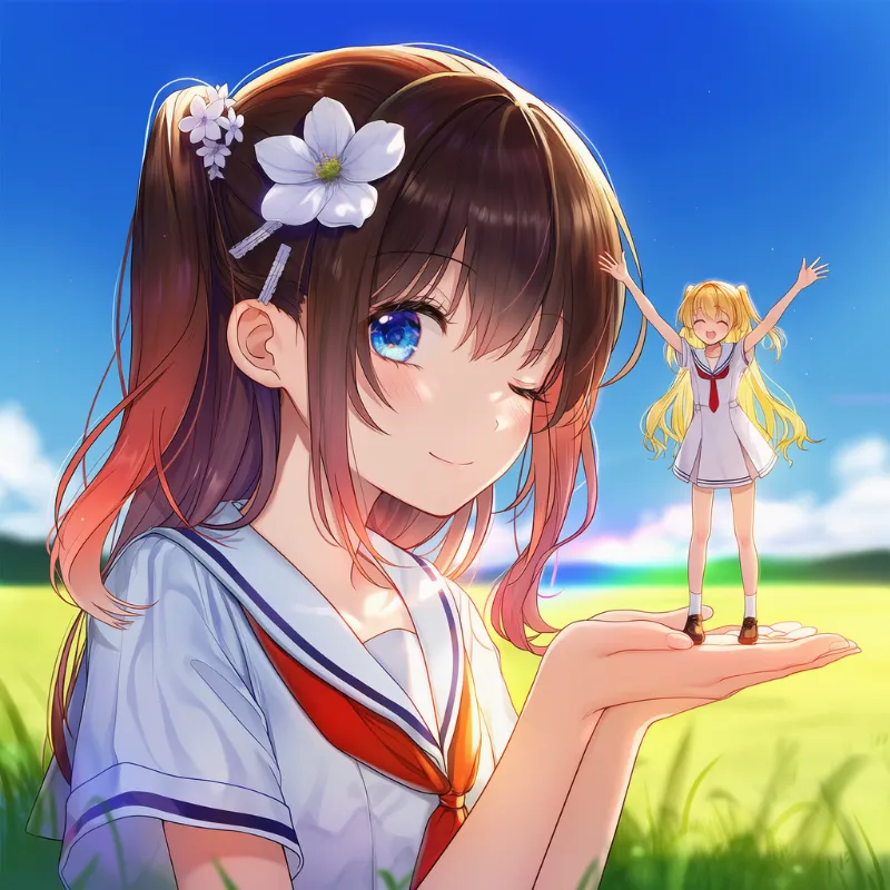 強制遠近法プロンプト（forced perspective）の紹介｜AIイラスト作例