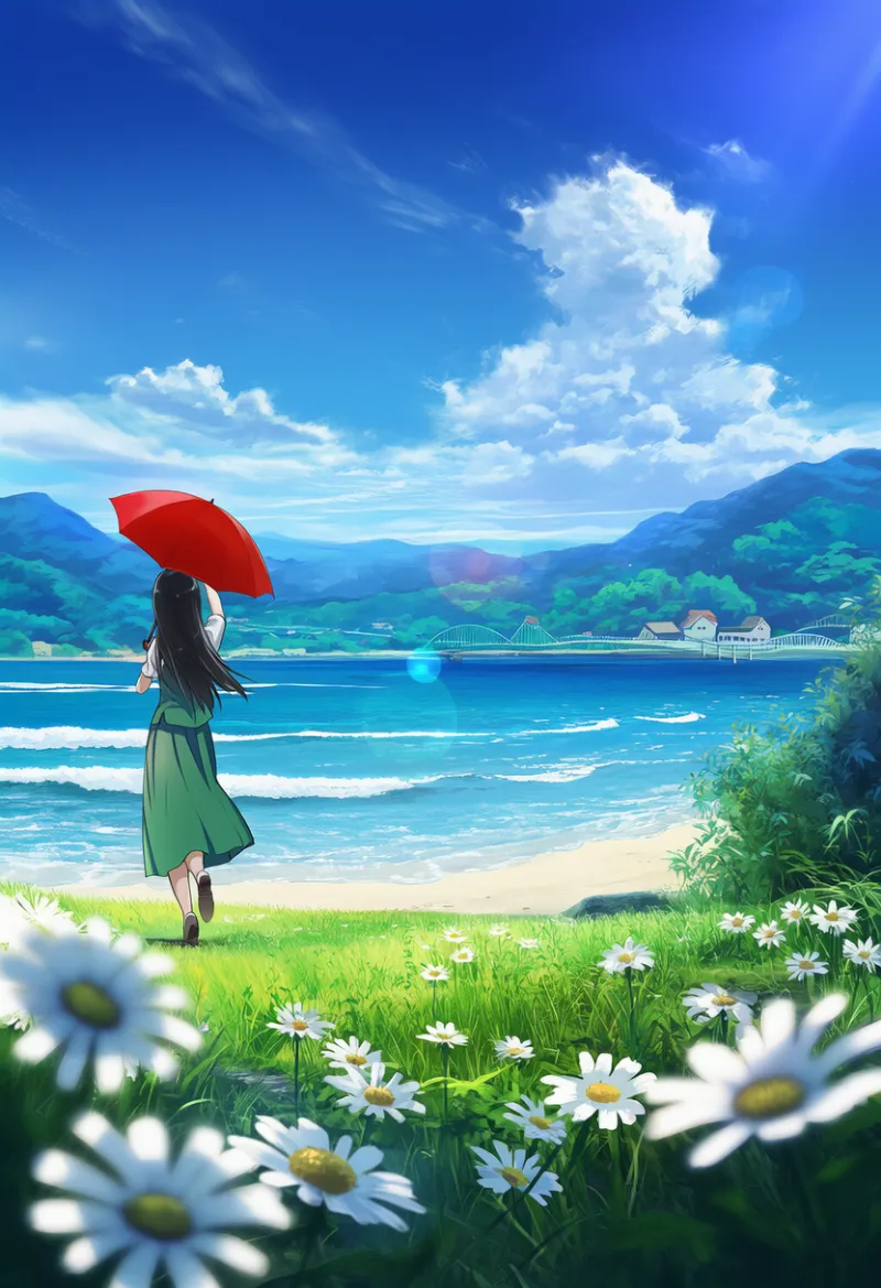 空気遠近法による奥行きプロンプト（atmospheric perspective）の紹介｜AIイラスト作例