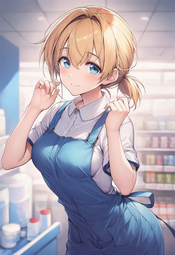 薬局の店員のプロンプト|AIイラスト作例