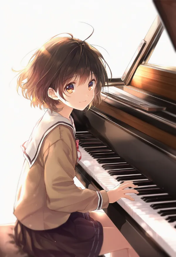 ピアノのAIイラストとプロンプト紹介