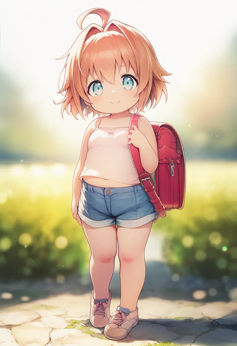 ふっくらした体|子供の体型プロンプトの紹介とAIイラスト作例