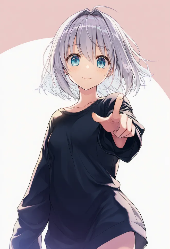 指差し(AIイラスト)|プロンプトと作例