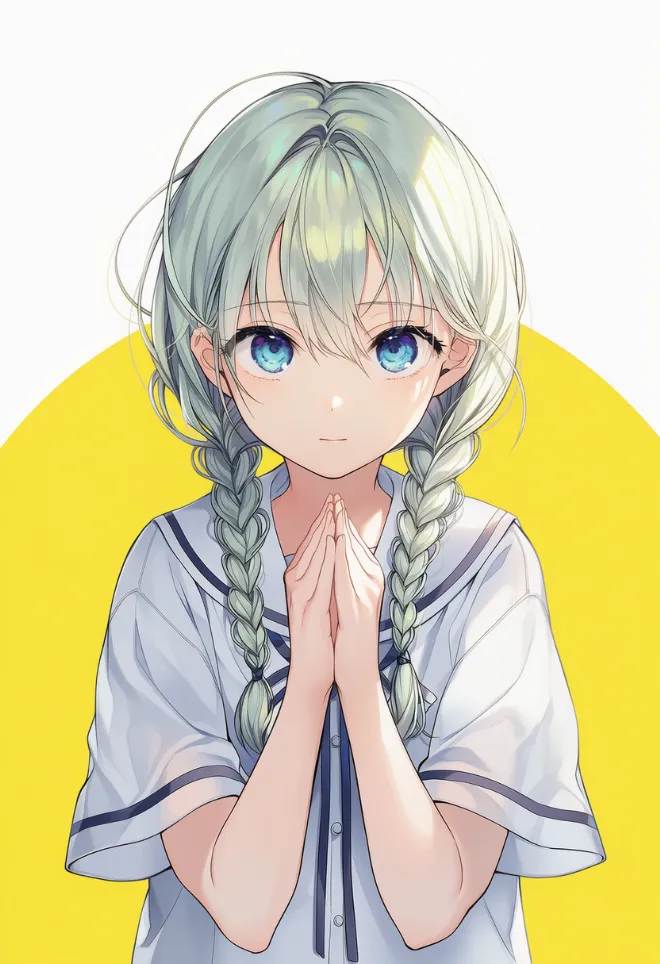 お祈り(AIイラスト)|プロンプトと作例