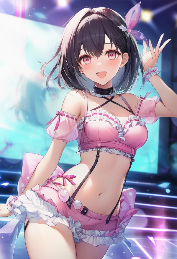 挑発的なデザインのアイドル衣装のプロンプト紹介｜AIイラスト作例