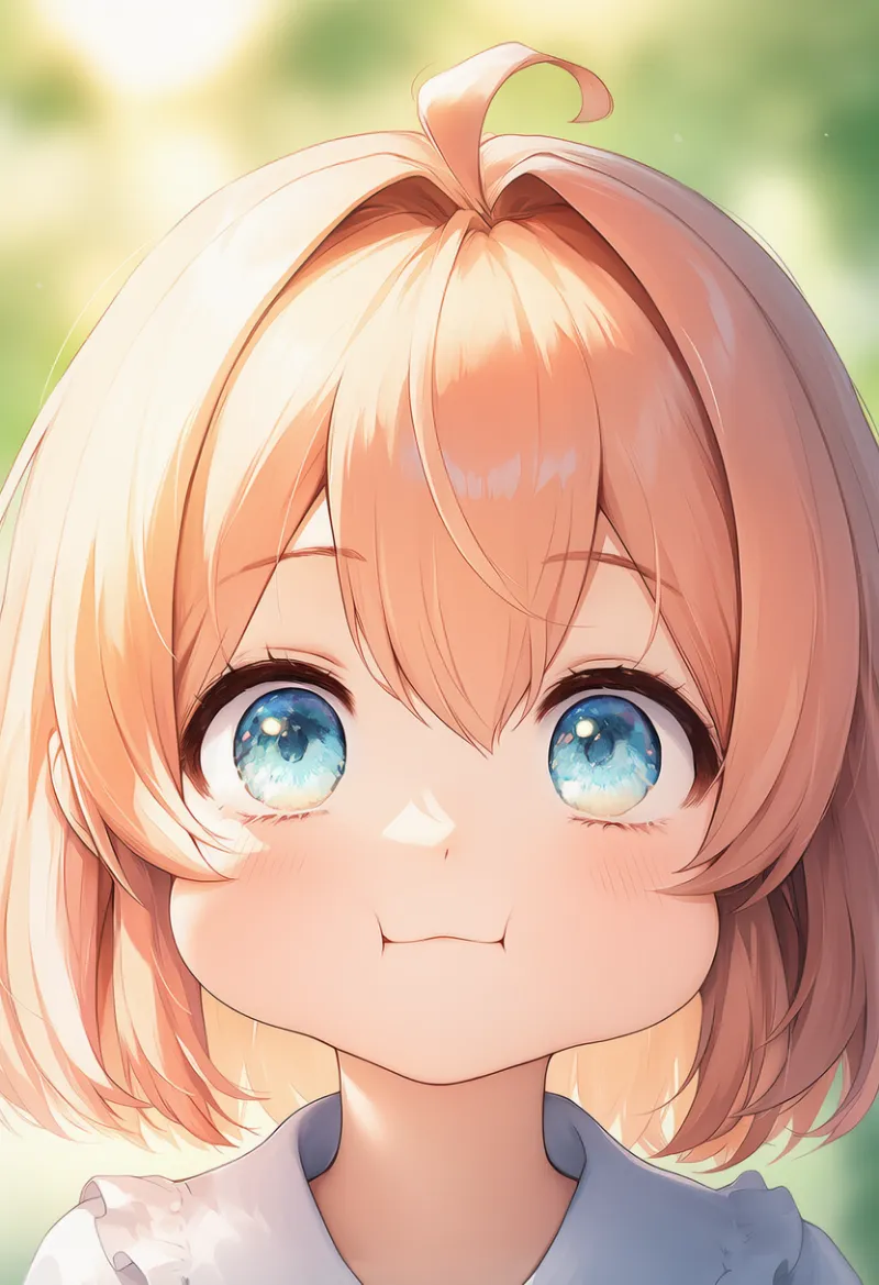 ふくらんだ頬を再現したAIイラスト|プロンプト紹介