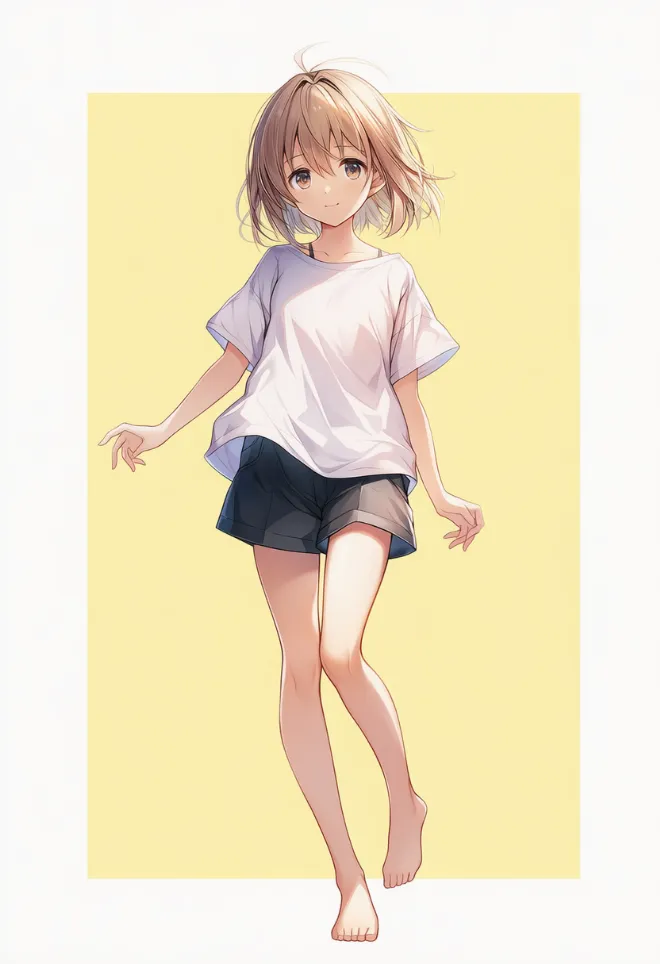 片足を上げる(AIイラスト)|プロンプトと作例