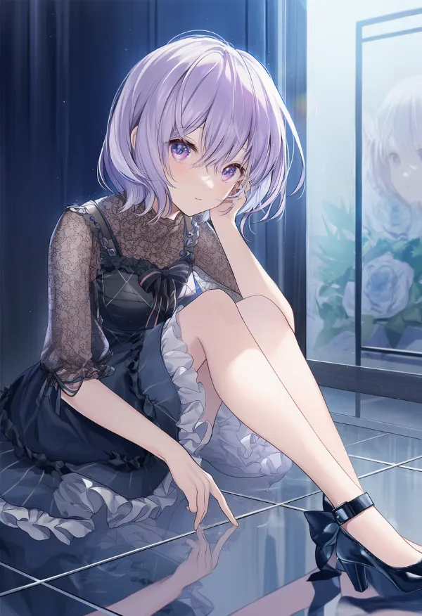 光の反射のAIイラスト|プロンプト紹介用