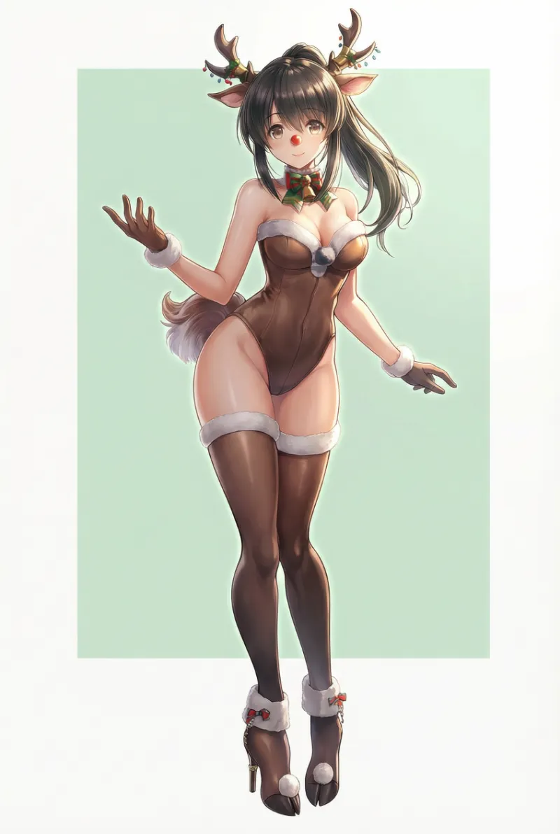 セクシー系トナカイコスのAIイラスト｜プロンプト紹介