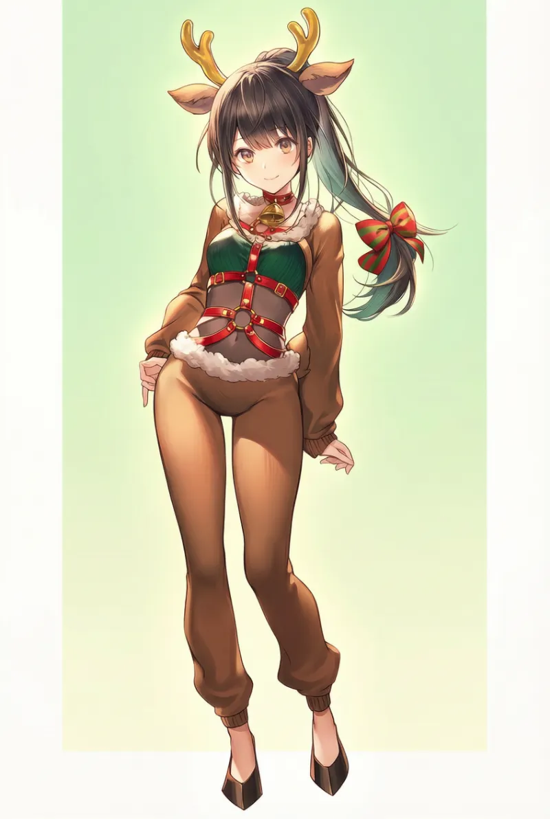 ファンタジー風トナカイコスのAIイラスト｜プロンプト紹介