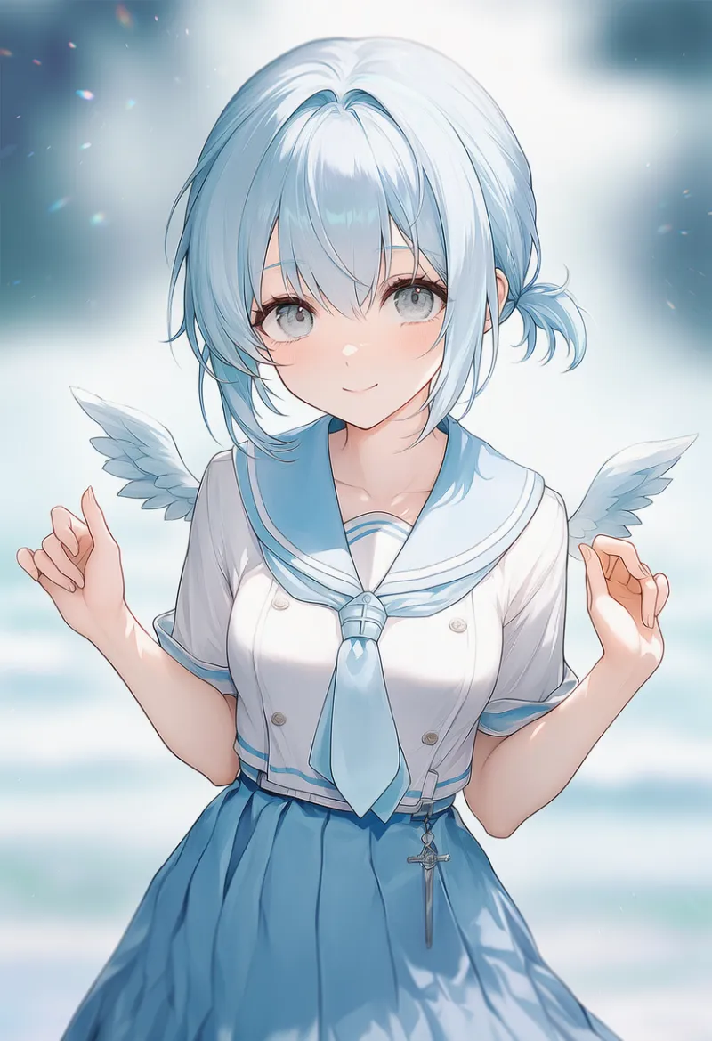 セーラー襟のAIイラスト|天使界隈プロンプト紹介