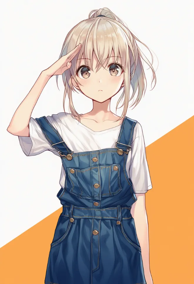 敬礼(AIイラスト)|プロンプトと作例