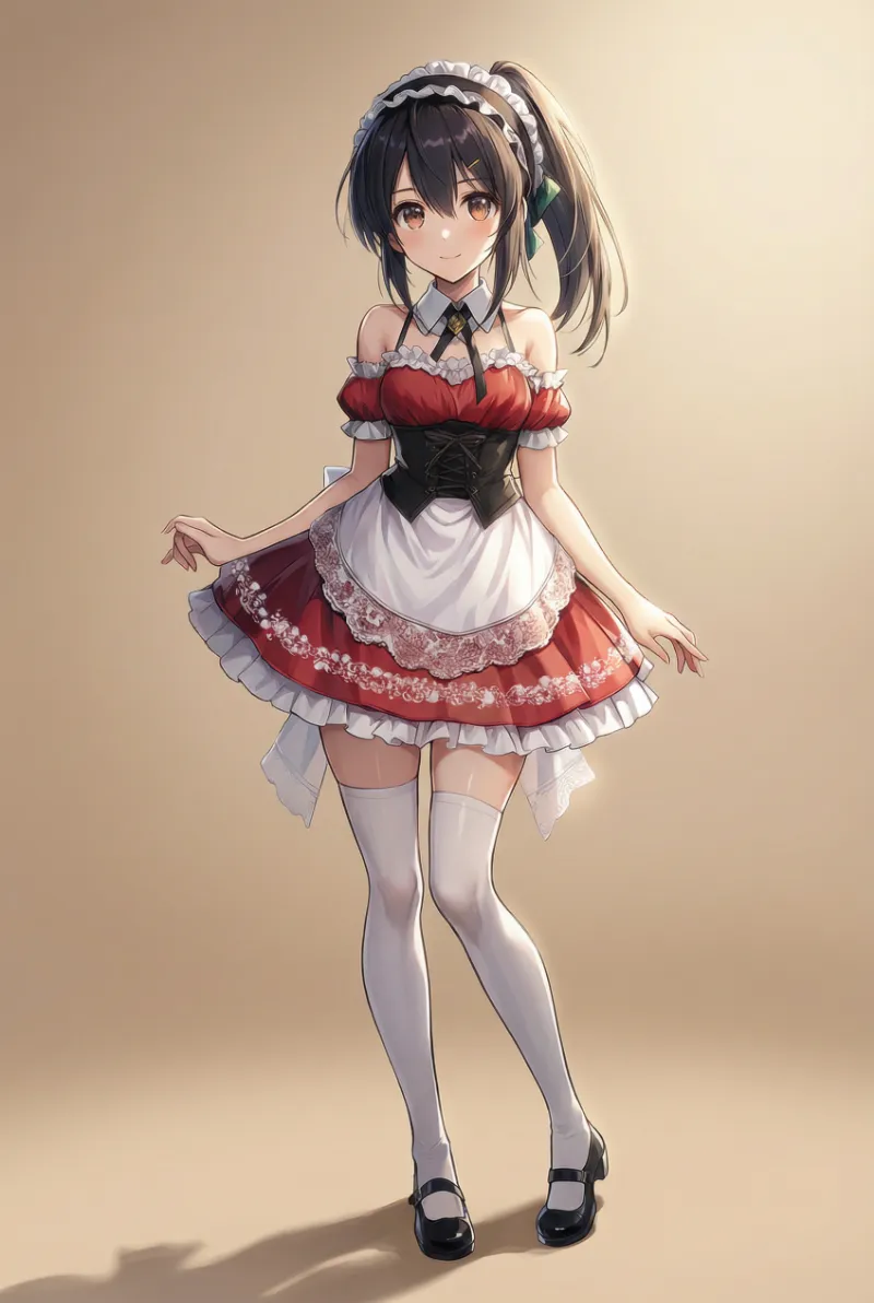 メイドサンタコスのAIイラスト｜プロンプト紹介