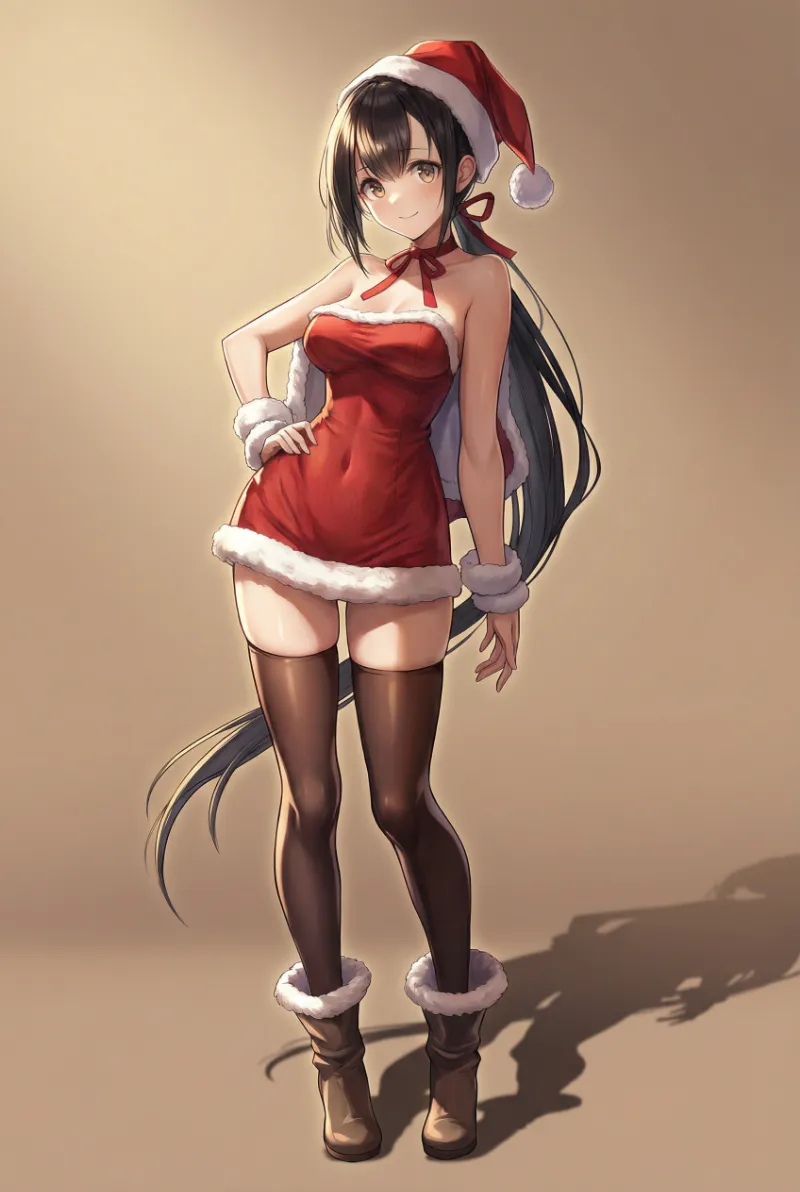 セクシー系サンタコスのAIイラスト｜プロンプト紹介