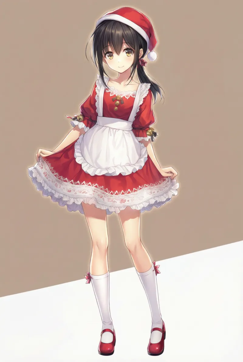 可愛い系サンタコスのAIイラスト｜プロンプト紹介