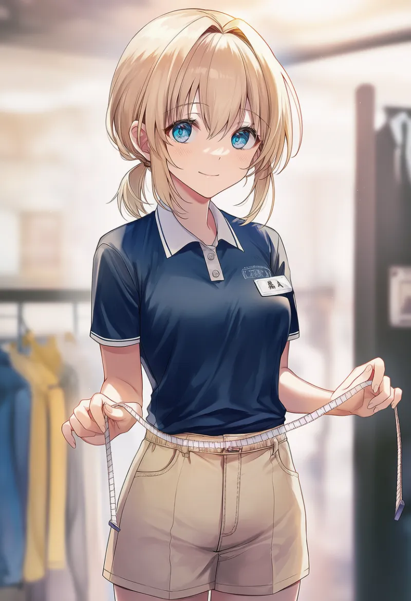 アパレルショップ店員のプロンプト|AIイラスト作例