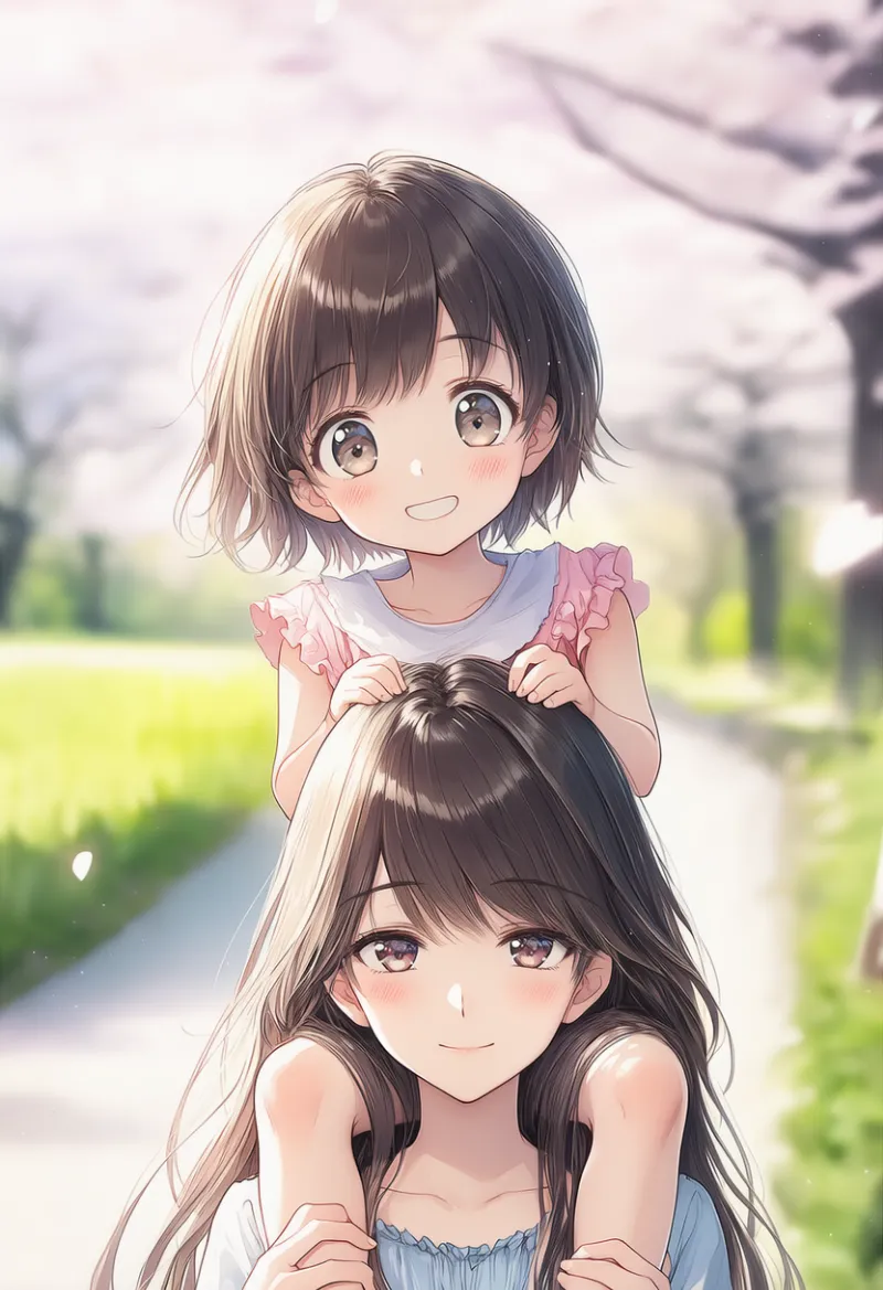 子供を肩車するAIイラスト|プロンプト紹介