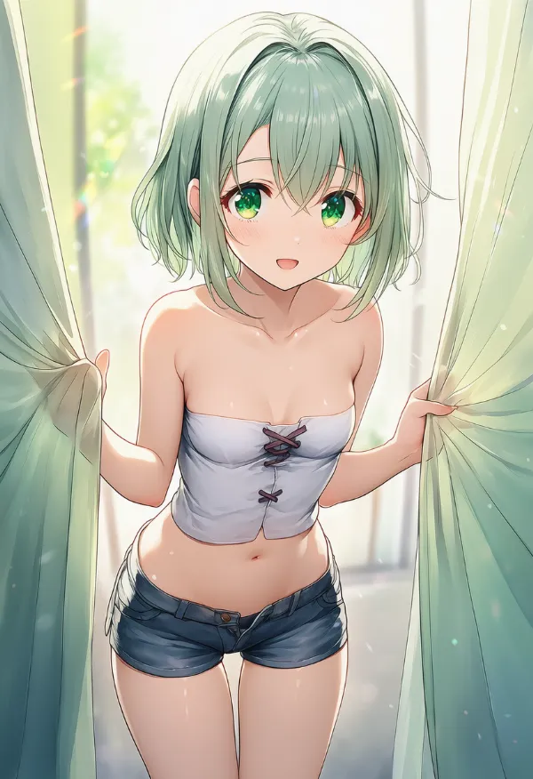 シャワーカーテンのAIイラスト|プロンプト紹介