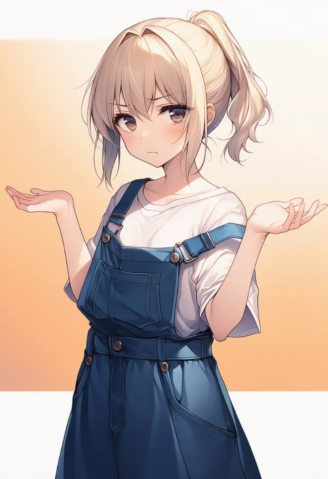 やれやれ(AIイラスト)|プロンプトと作例