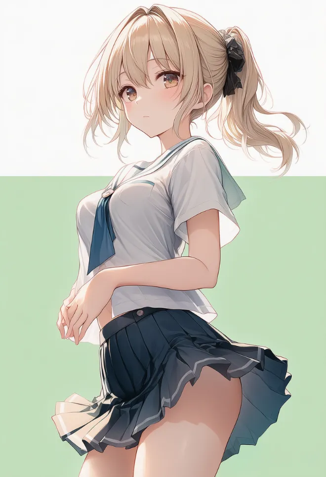 サイドチェストポーズ(AIイラスト)|プロンプトと作例