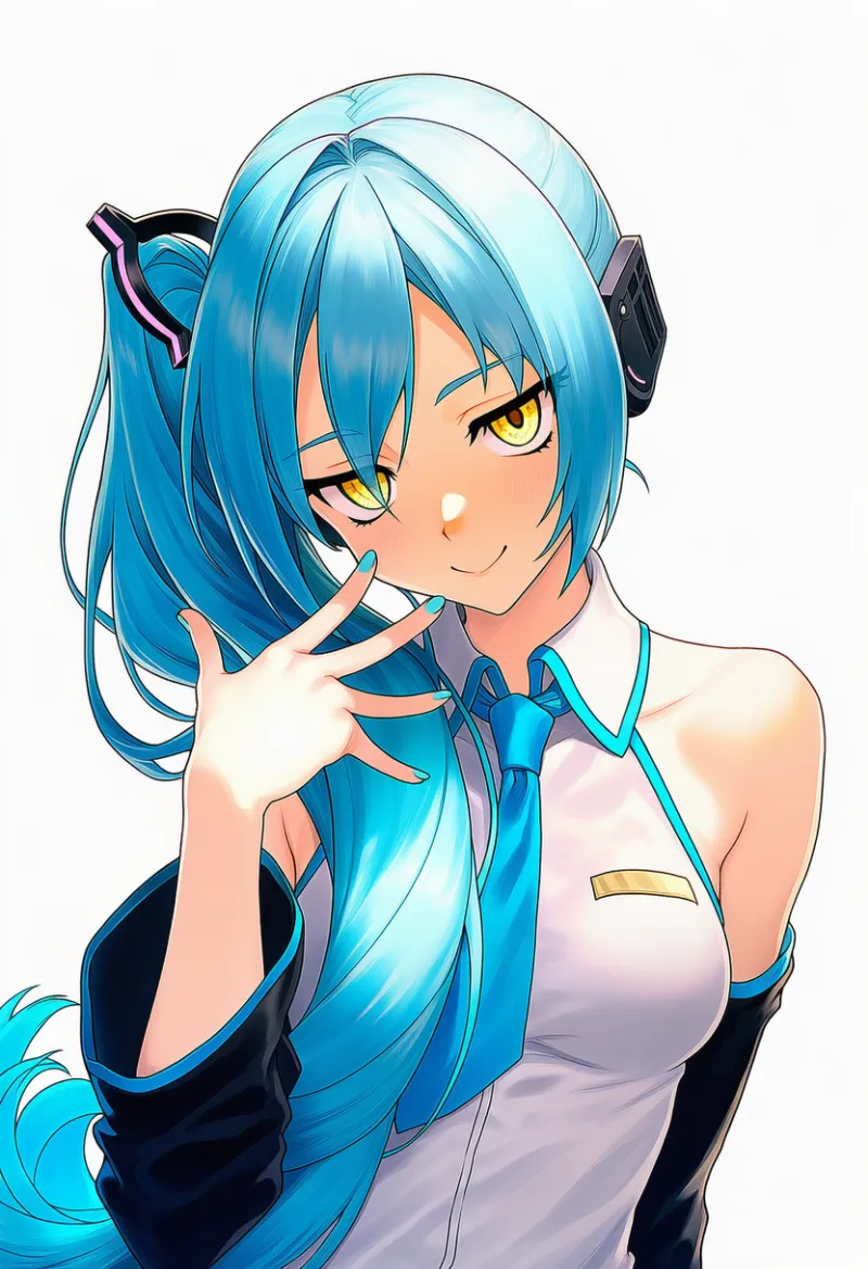 Side-tail Miku Noodle Stoppe|ミームのプロンプト紹介