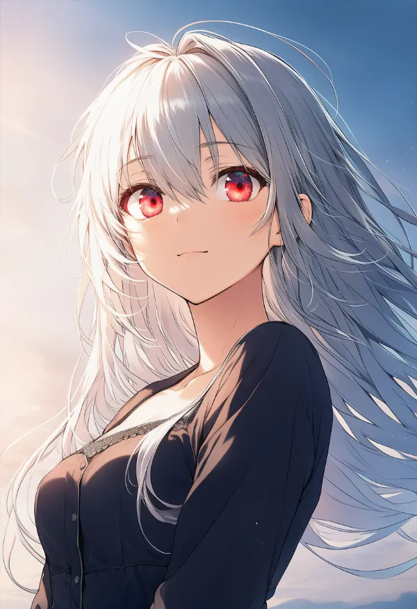 横からの光のAIイラスト|プロンプト紹介用