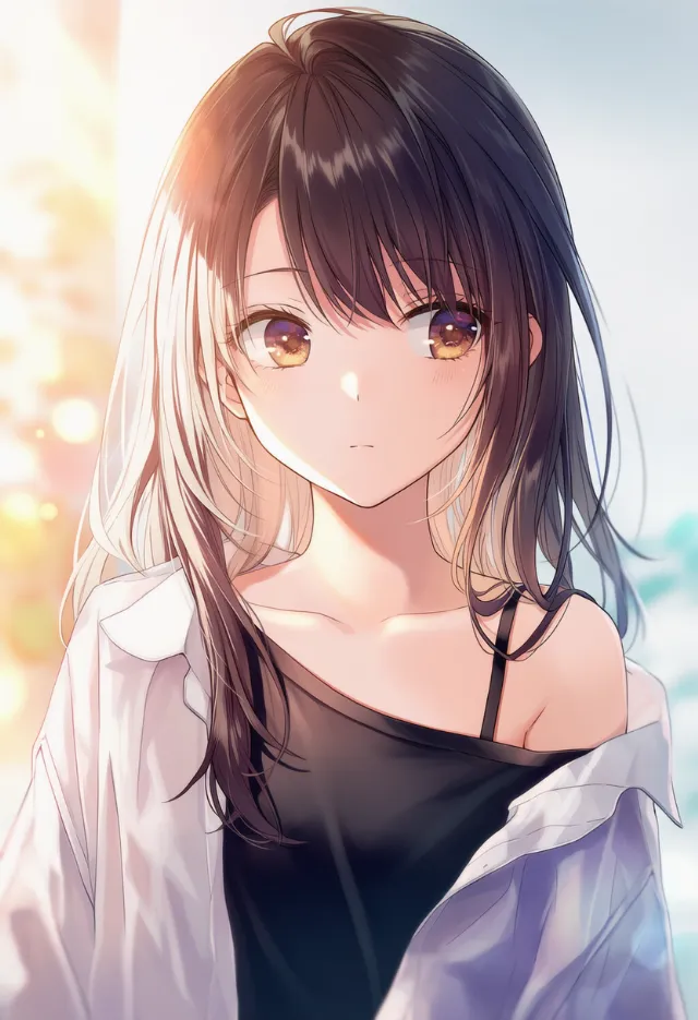 片方だけオフショルダープロンプトの紹介とAIイラスト作例