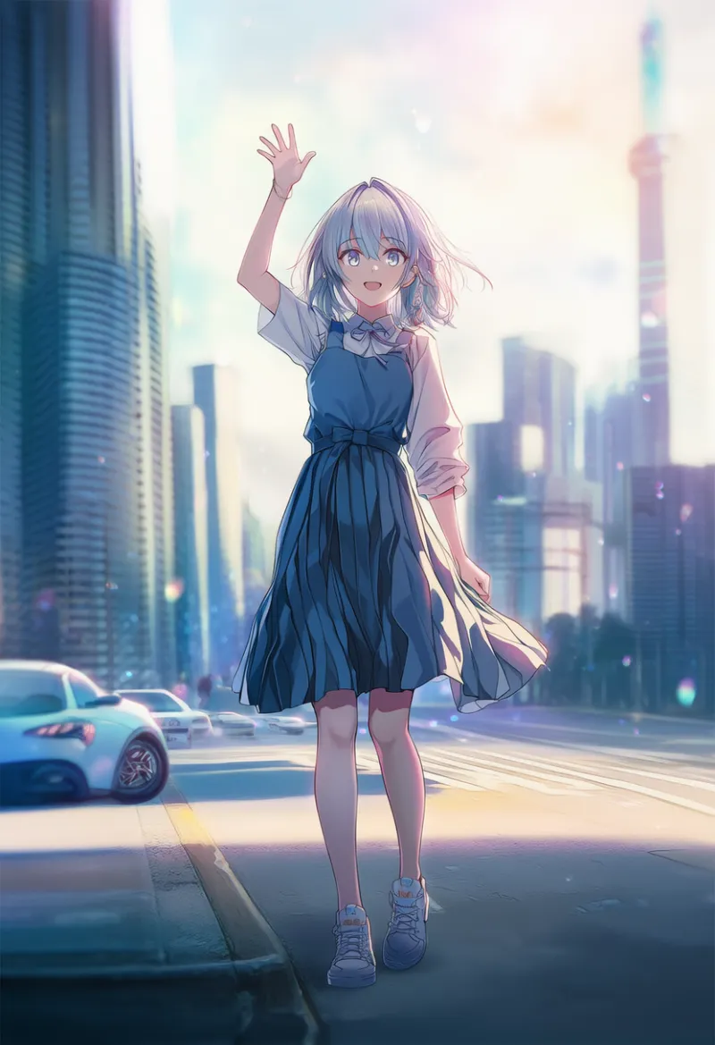 skyscraperのプロンプトと再現したAIイラスト作例