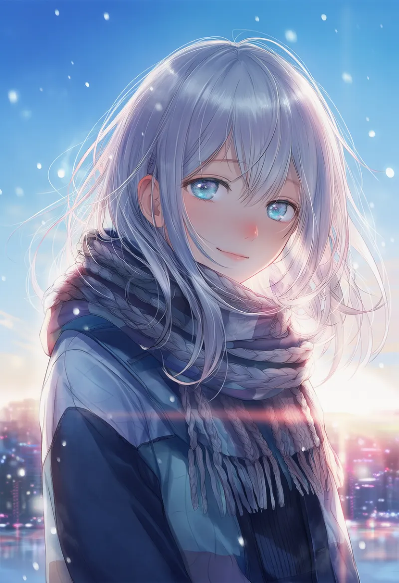 雪が降っている様子のAIイラスト｜プロンプト紹介