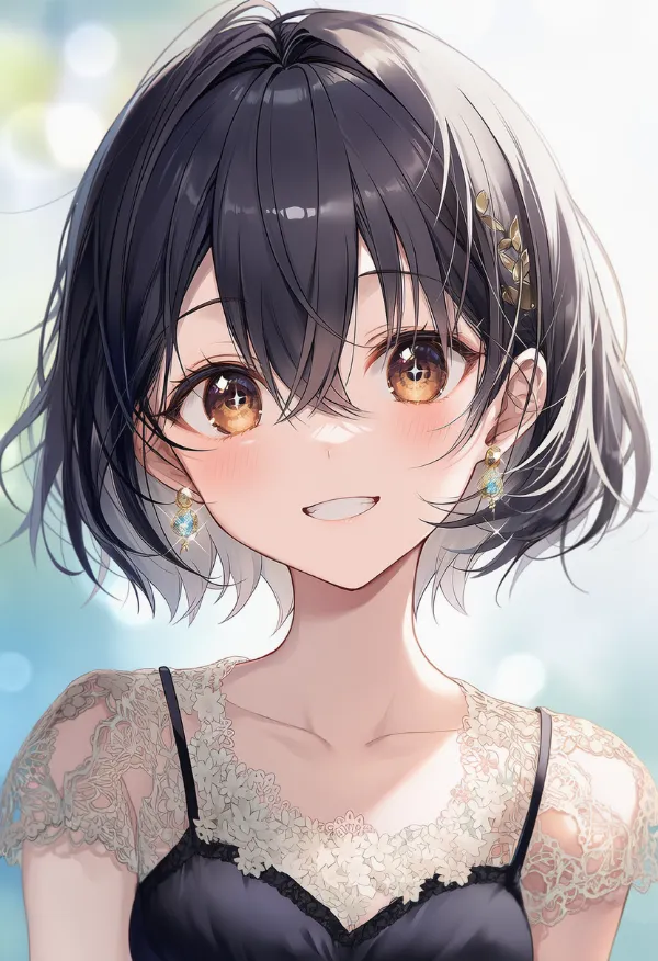 キラキラした瞳のAIイラスト|プロンプト紹介用