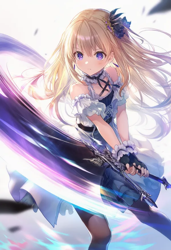 武器を振り回す状態のプロンプト|AIイラスト