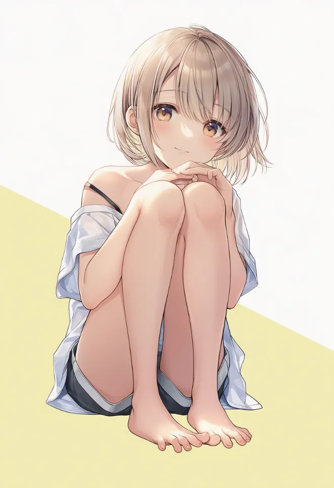 足の指を広げる(AIイラスト)|プロンプトと作例