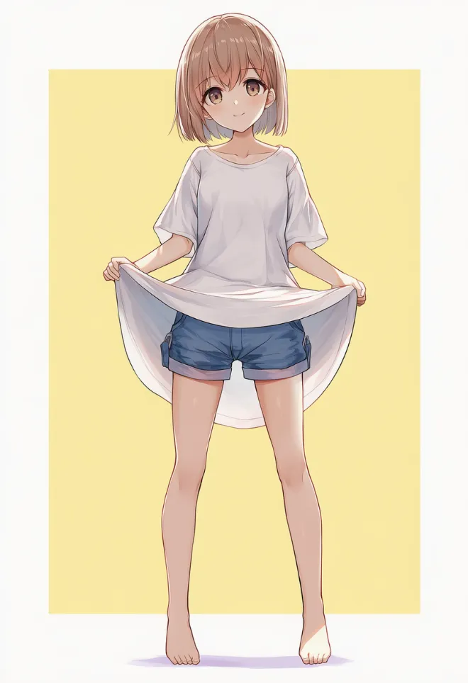 肩幅に足を開く(AIイラスト)|プロンプトと作例