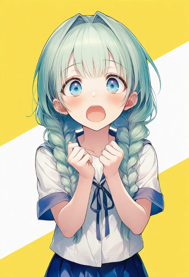 びっくり(AIイラスト)|プロンプトと作例