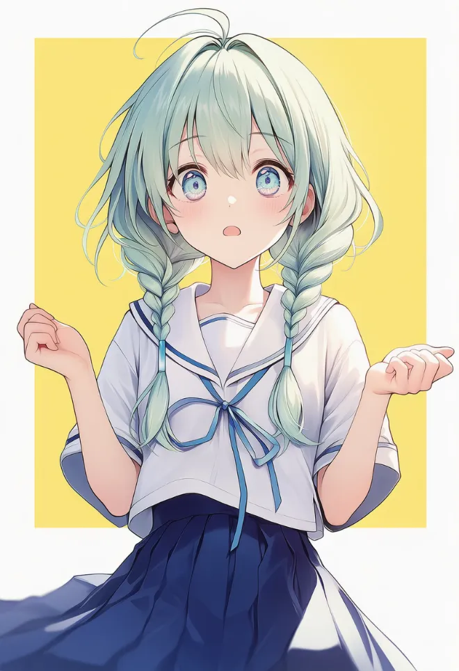 驚く(AIイラスト)|プロンプトと作例