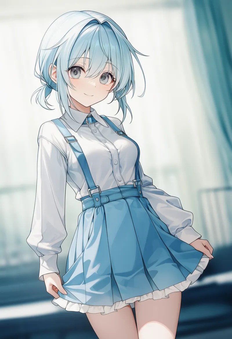 サスペンダースカートのAIイラスト|天使界隈プロンプト紹介