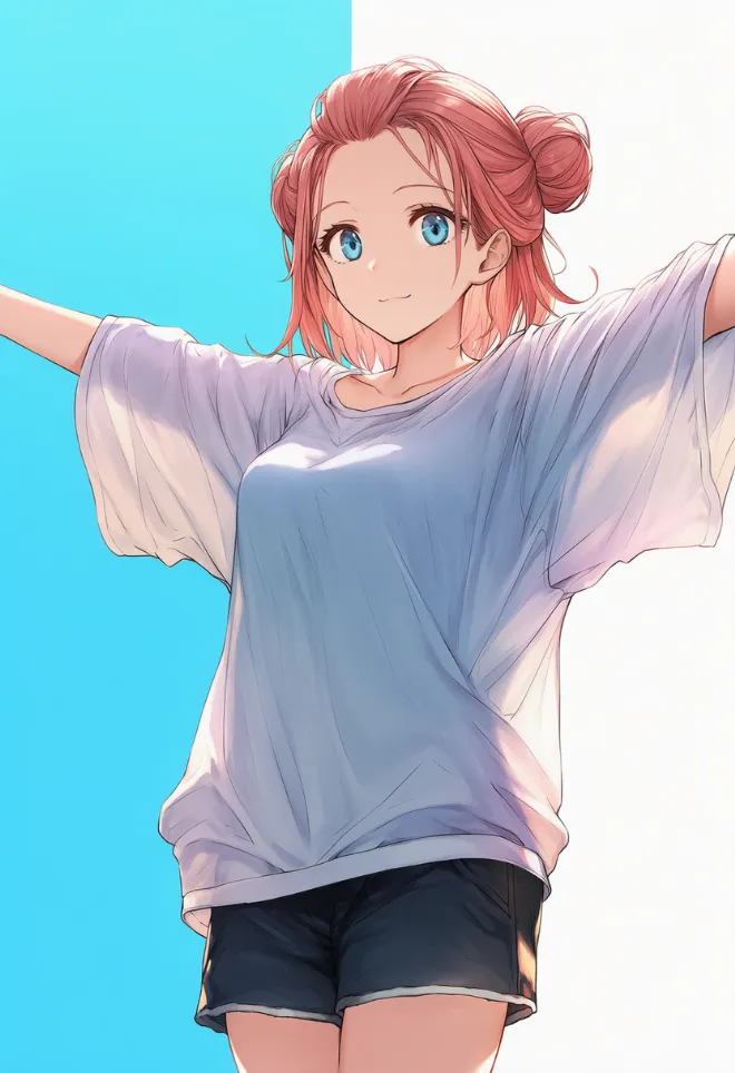 Tポーズ(AIイラスト)|プロンプトと作例