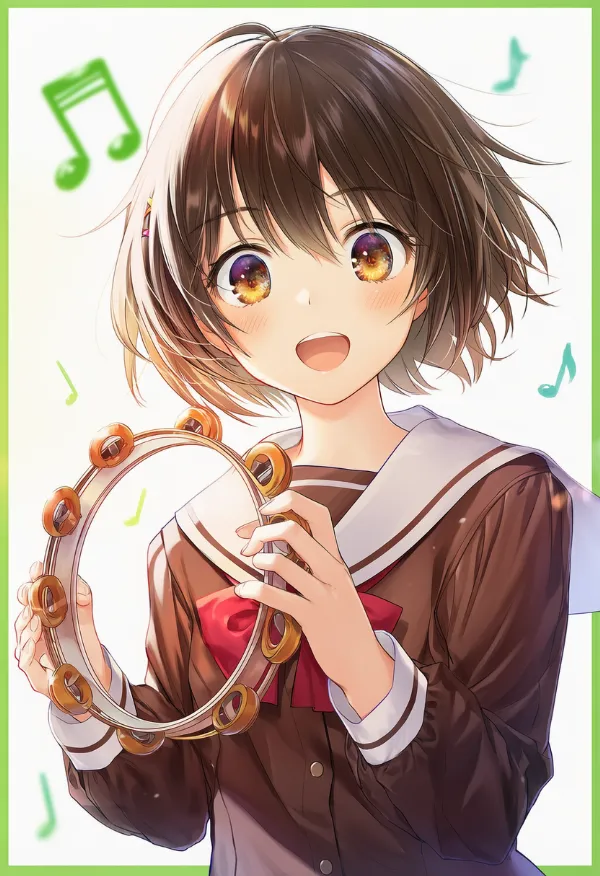 タンバリンのAIイラストとプロンプト紹介