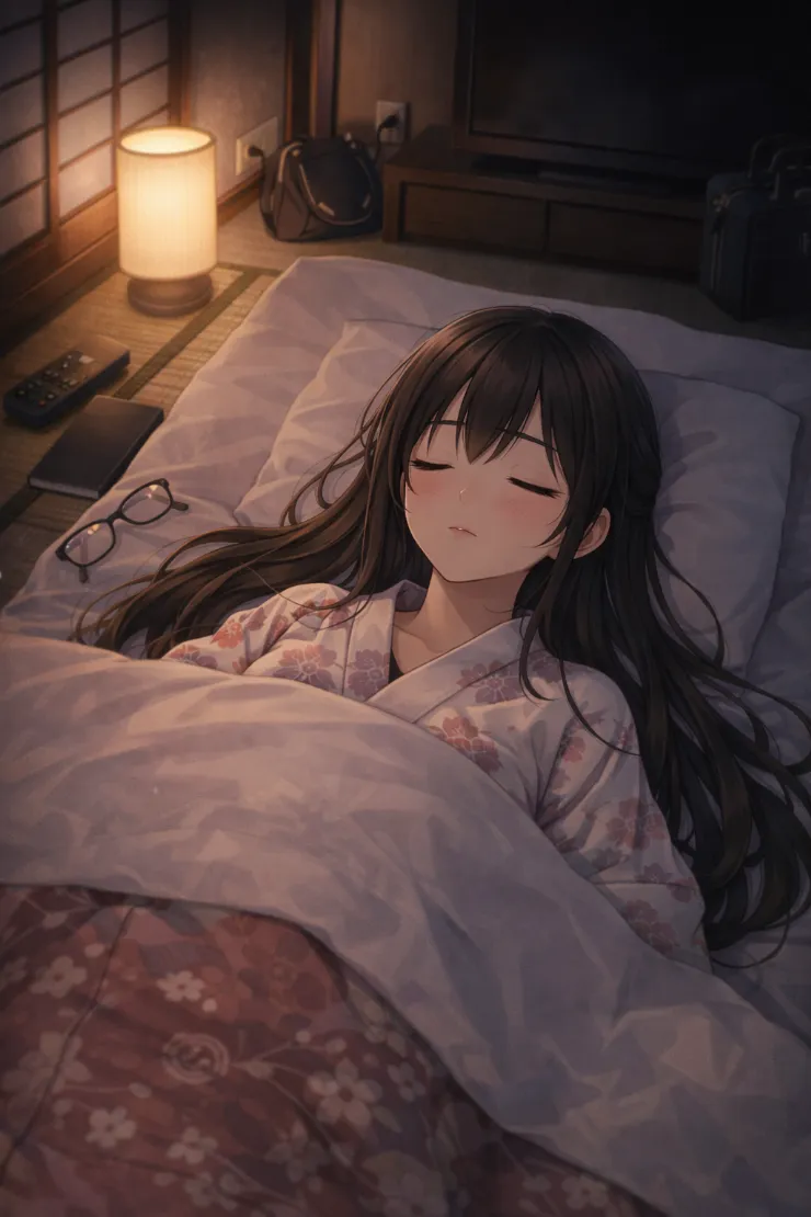 和室の寝室で寝ているシーンのプロンプト｜GPT Image 1.5生成の作例