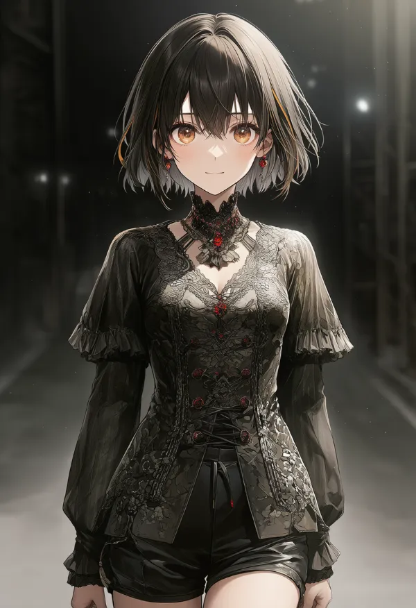 暗い光のAIイラスト|プロンプト紹介用