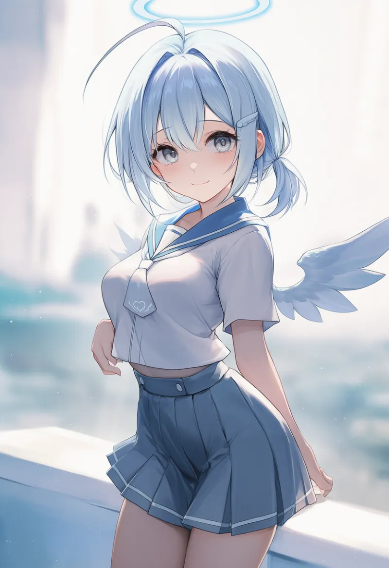 天使界隈(セーラー襟タイプ)のファッションのAIイラスト作例|プロンプト紹介