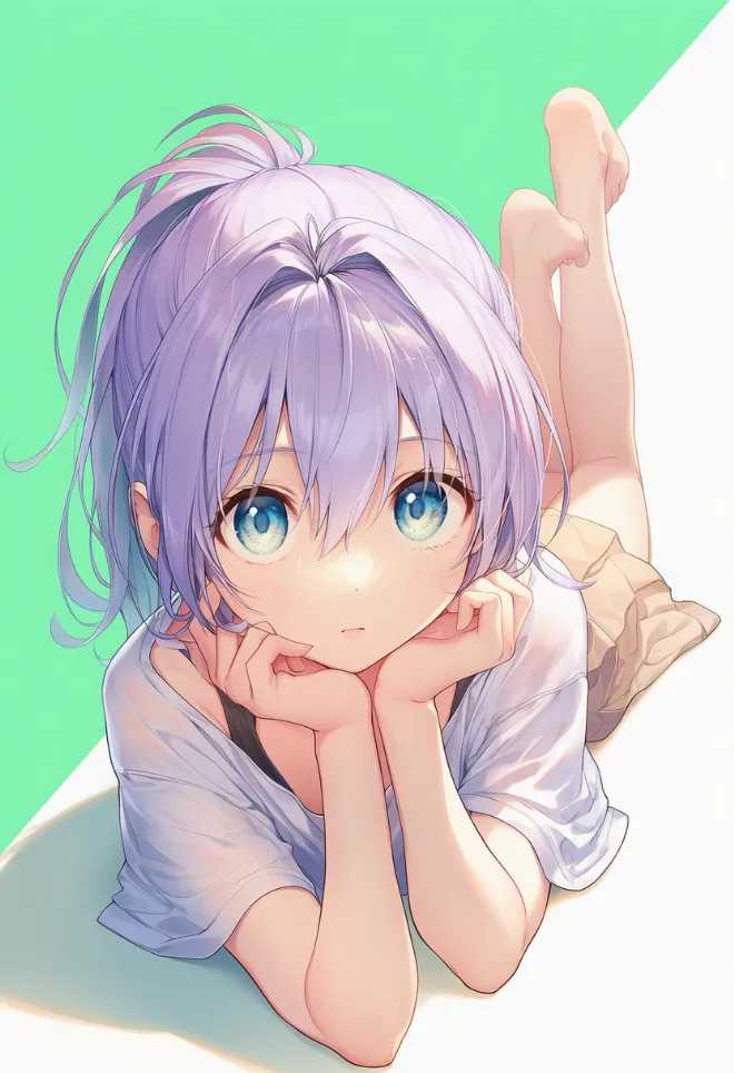 寝そべり(AIイラスト)|プロンプトと作例