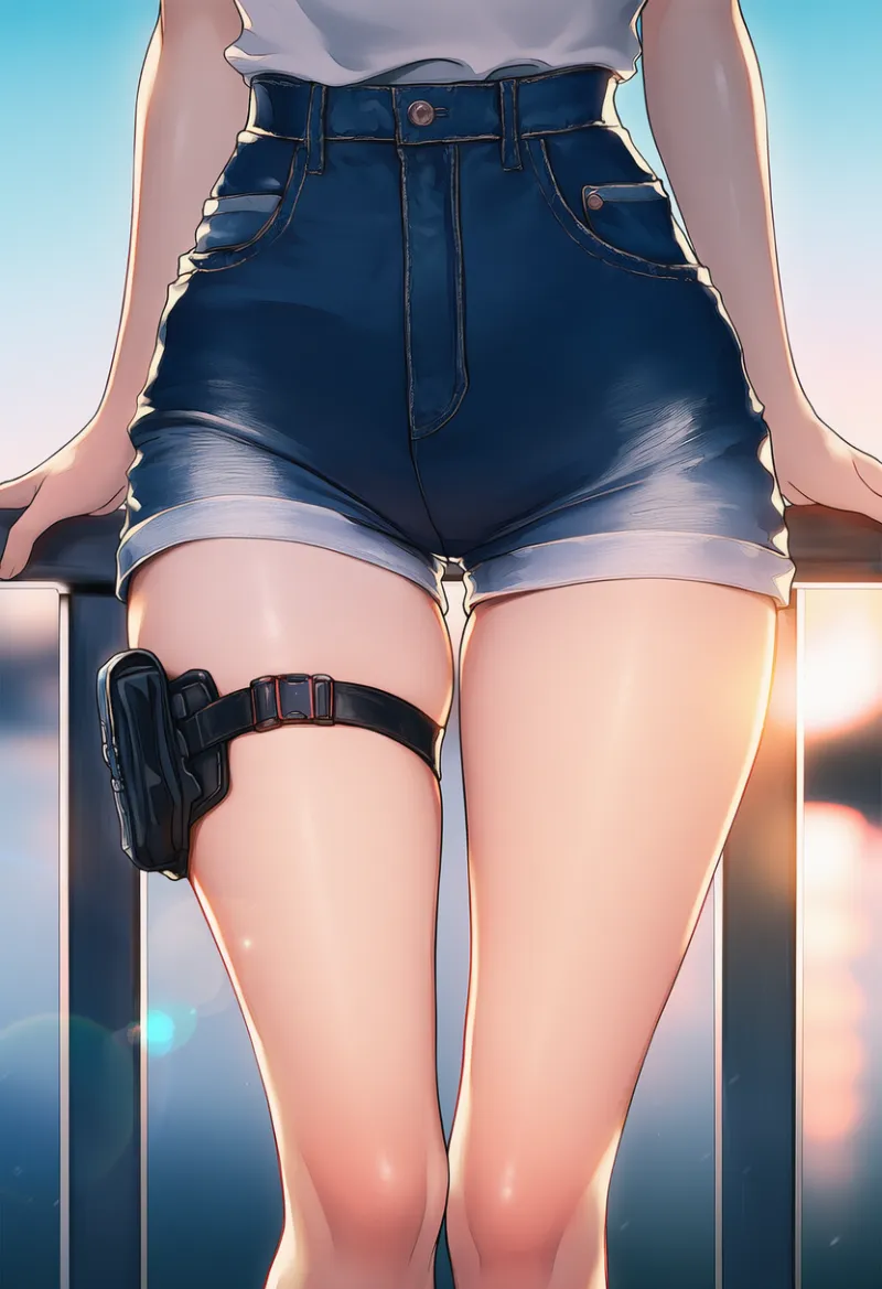 太ももポーチのAIイラスト｜プロンプト紹介