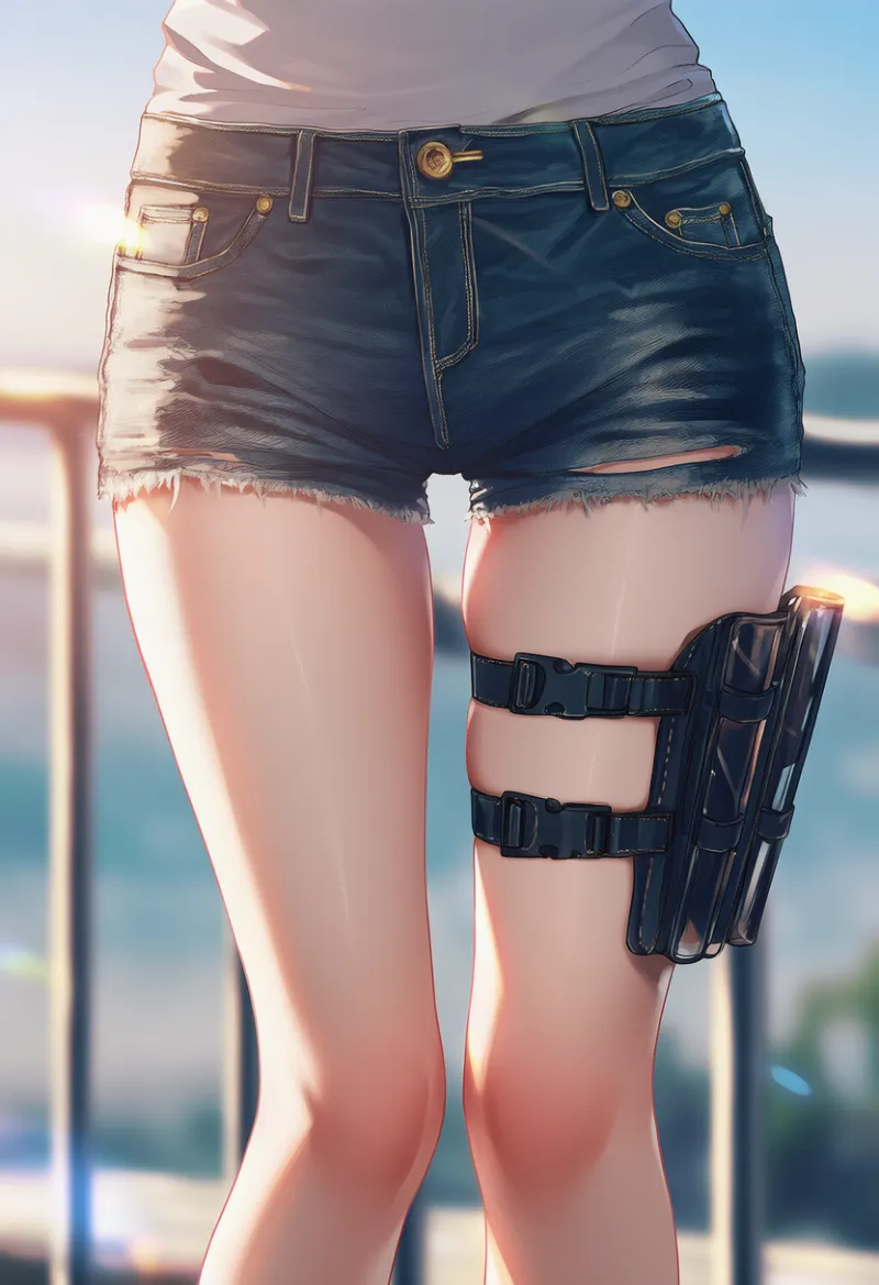 太もも鞘（シース）のAIイラスト｜プロンプト紹介