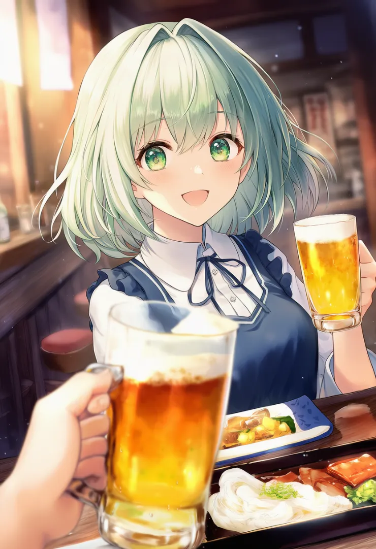 乾杯！のプロンプト紹介とAIイラスト作例