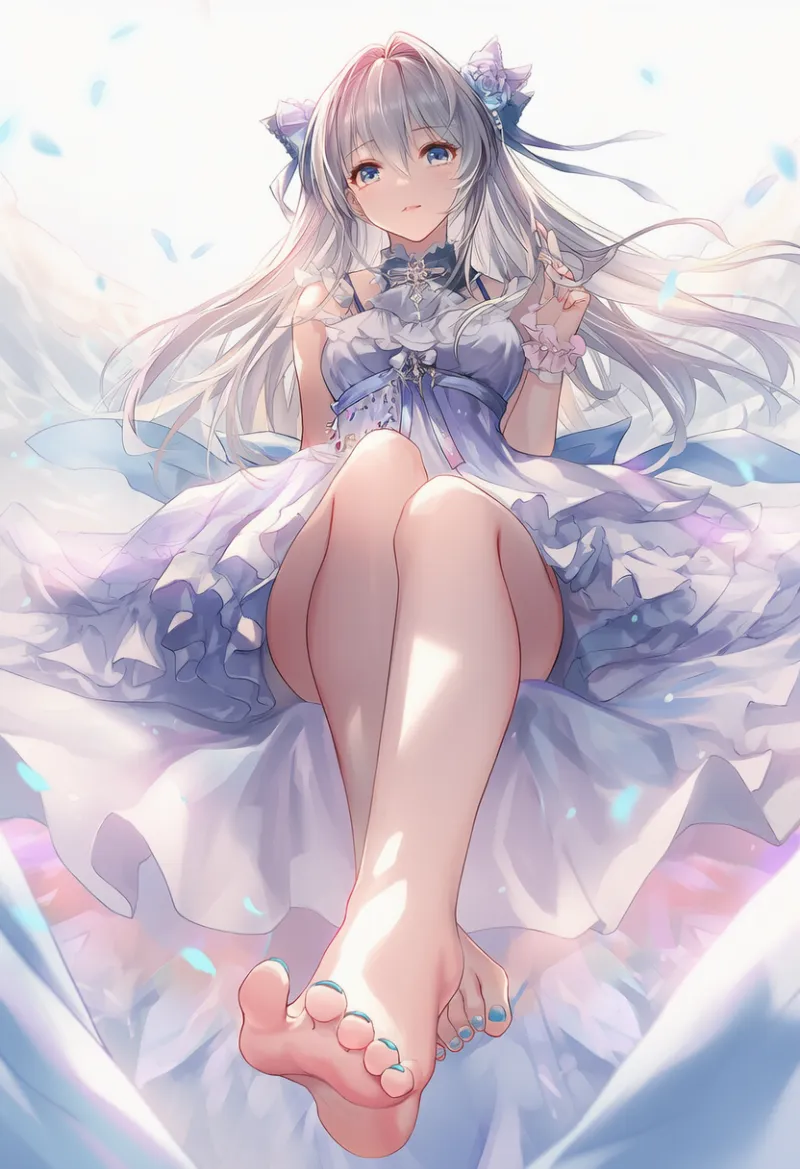 足の爪のマニキュアを再現したAIイラストとプロンプト紹介