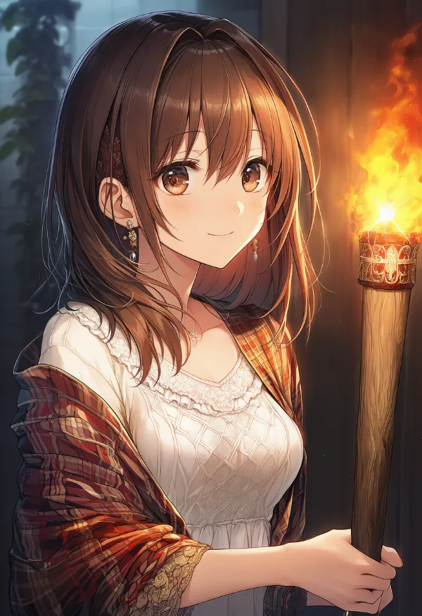 トーチ(松明)のAIイラスト|プロンプト紹介用